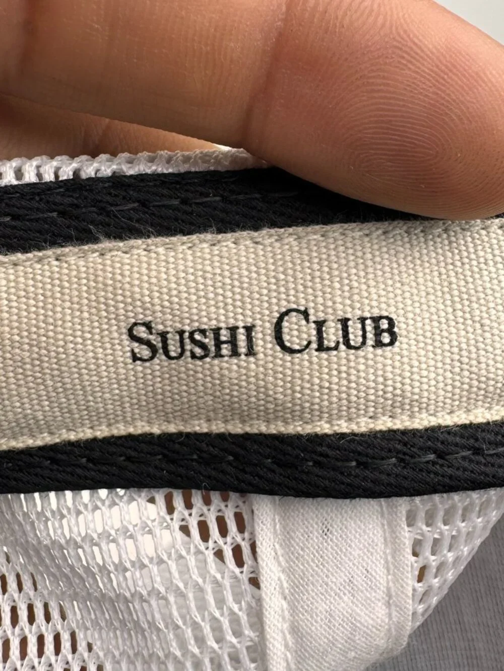 Toronto Sushi Club Trucker Hat Gray Mesh SnapbackCapEmbroidered Chopsticks Stain